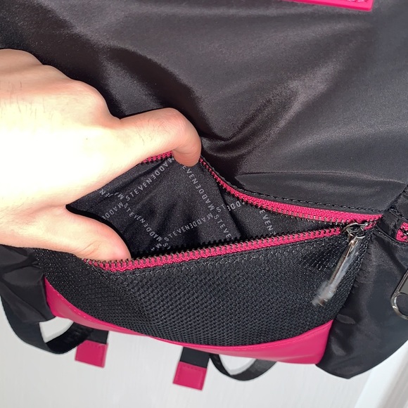 Steve Madden Pink and Black Backpack main image 5